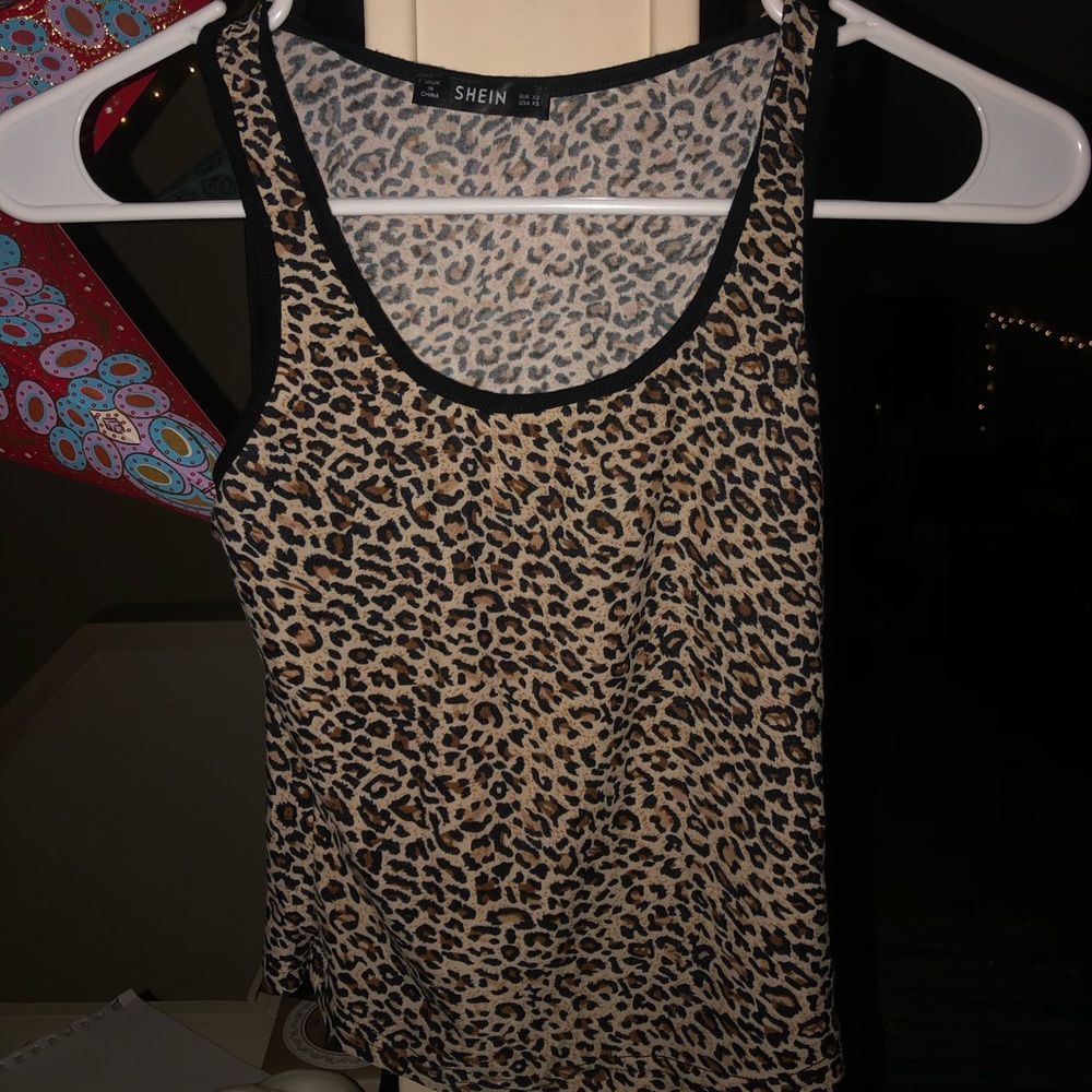 Cheetah print top from Shein